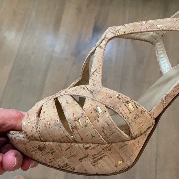 Stuart Weitzman Cork High Heels- Size 9 - Picture 13 of 16